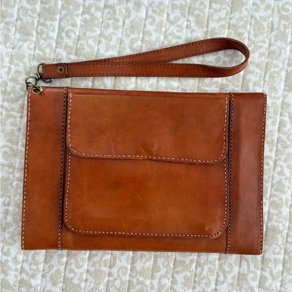 Vintage Genuine Leather Convertible Clutch Wallet Wristlet | Handmade Artisan - Picture 14 of 16